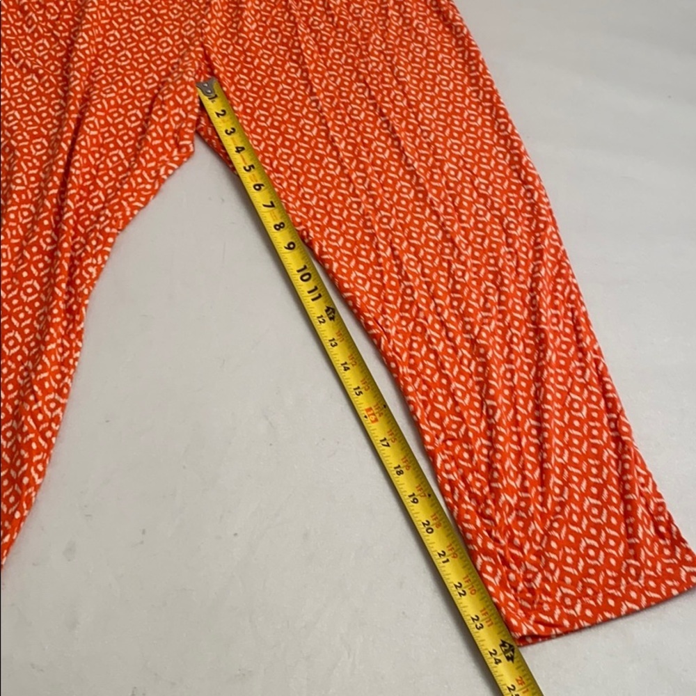 Old Navy orange and cream trouser style lounge pants L - Picture 10 of 11
